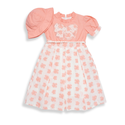 Kids' Green/White Rose Dress