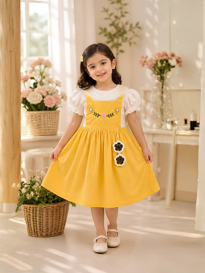 Blossom Pinafore - Sunny Yellow - Image 2