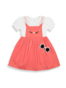 Blossom Pinafore - Coral Pink