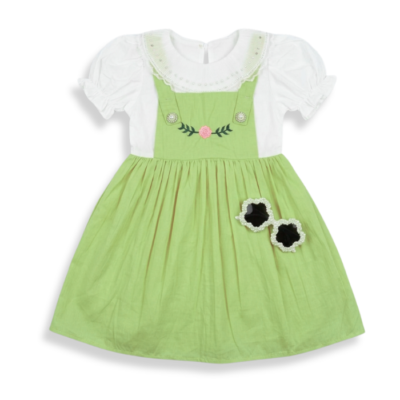 Blossom Pinafore – Pistachio Green